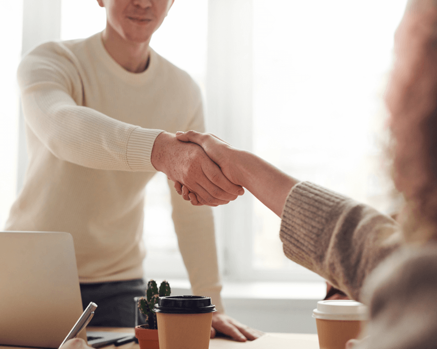 handshake with coach